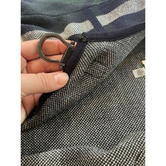 Anne Klein Womens Plaid Open Cardigan Sweater Coat Size S Clasp Preppy Old Money - Picture 8 of 14